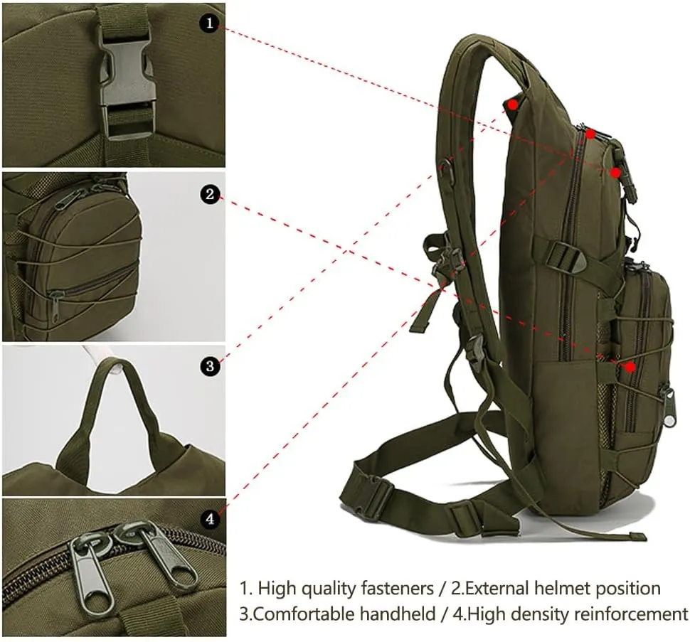 Tactical Backpack Small Military Daypack Assault Pack Rucksack Bag for Travel Hiking Running Outdoor Sports (ACU)