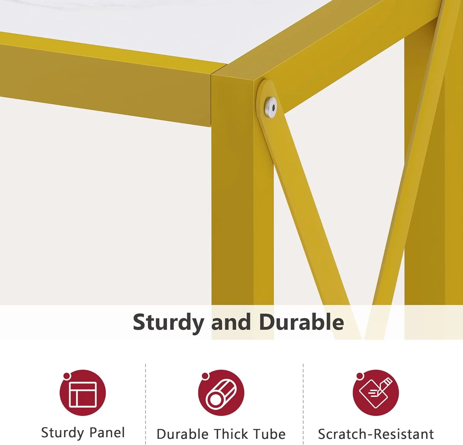 Tajsoon Entryway Table, 2-Tier Entry Way Console Entrance Table, 41.7”L Narrow Sofa Table with Shelves, Ideal for Hallway, Entryway, Living Room, Foyer, Corridor, and Office (Gold & White)