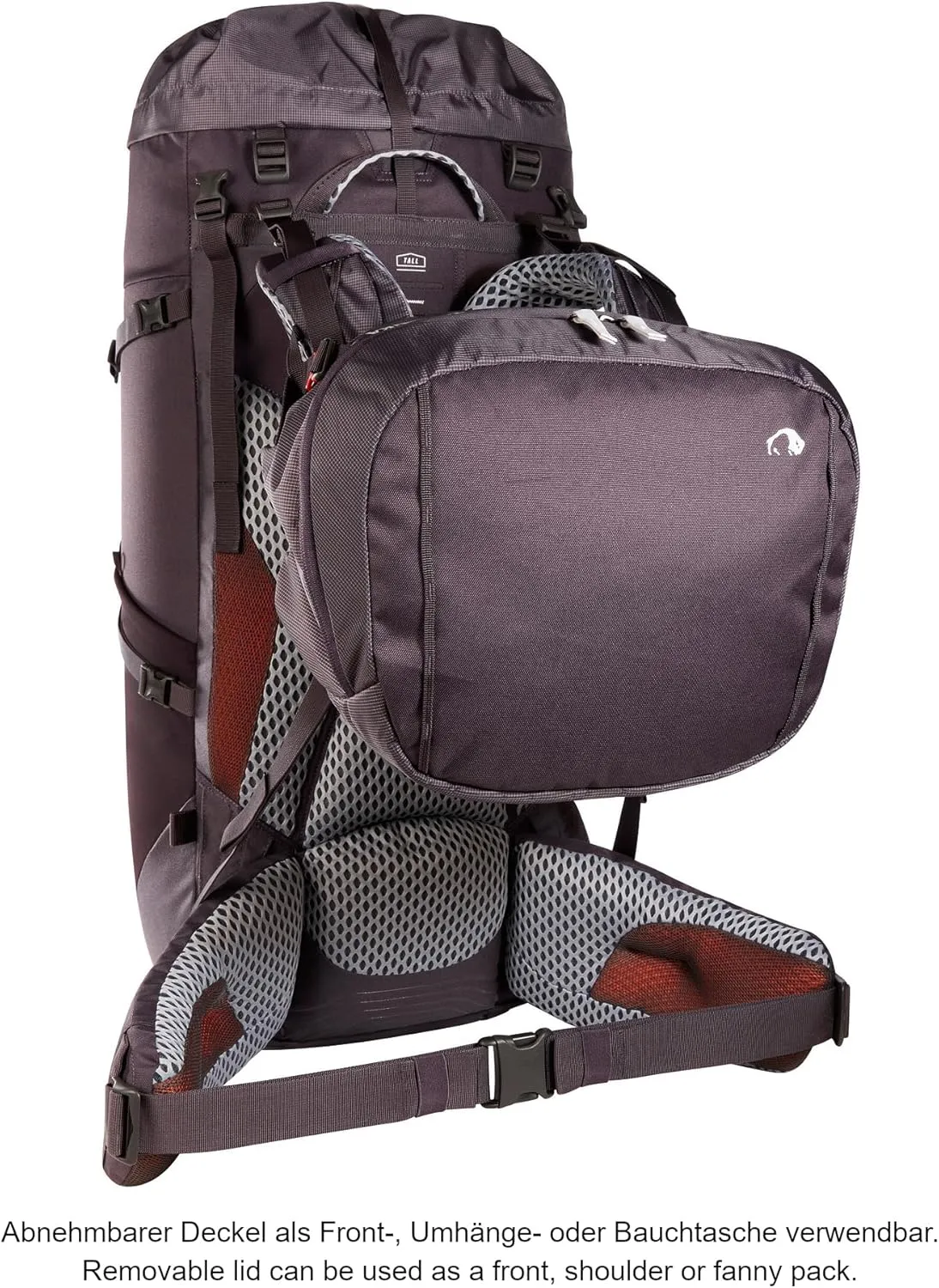 Tatonka Women Trekking Backpack with Front Opening, Midnight Plum, 60   10 Liter