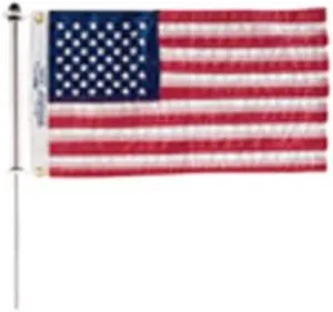 Taylor Made Products 918 Aluminum Boat 3/4-Inch Flag Pole With Charlevoix Clips (36-Inch)