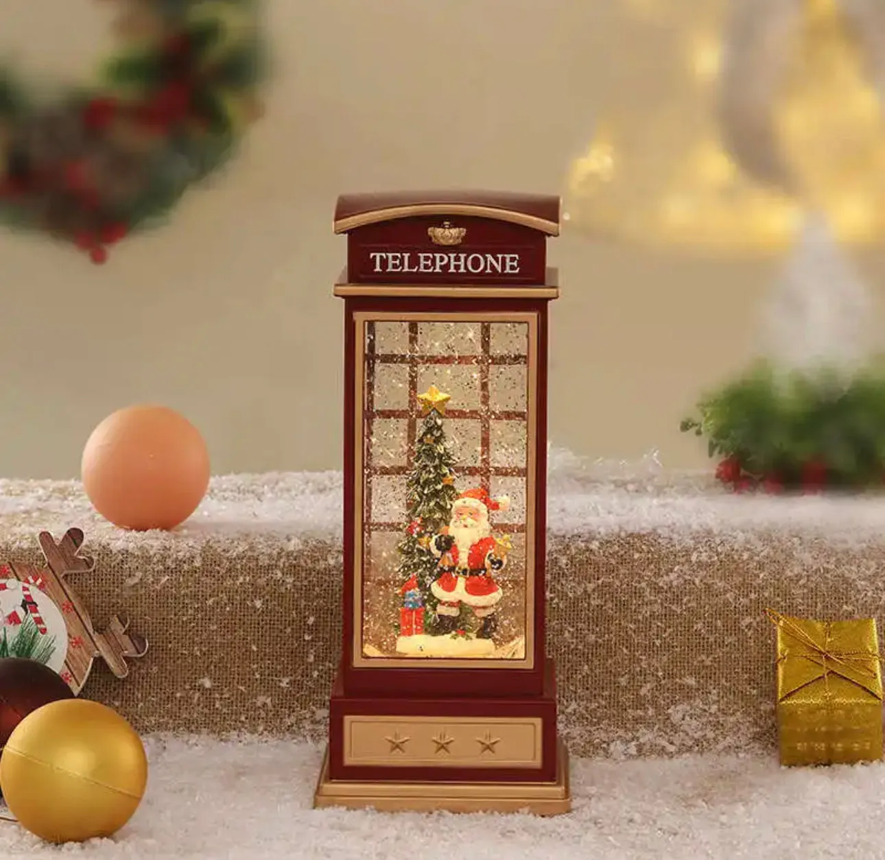 Telephone Booth Christmas Lantern