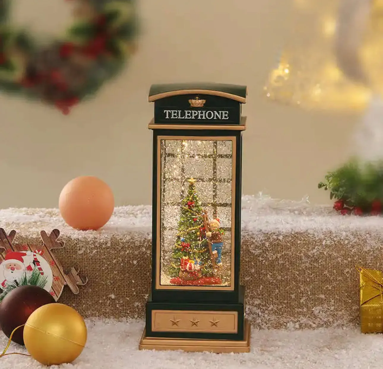 Telephone Booth Christmas Lantern