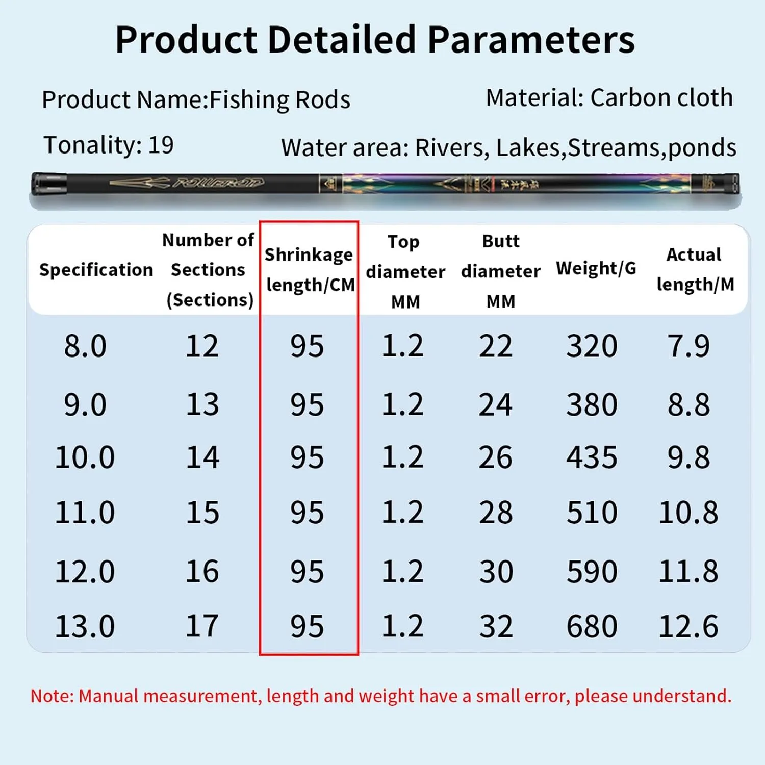 Telescopic Fishing Rod Carbon 8m 9m 10m 11m 12m 13m Fishing Pole Jigging rods Long Range Rivers Lakes Reservoirs Streams