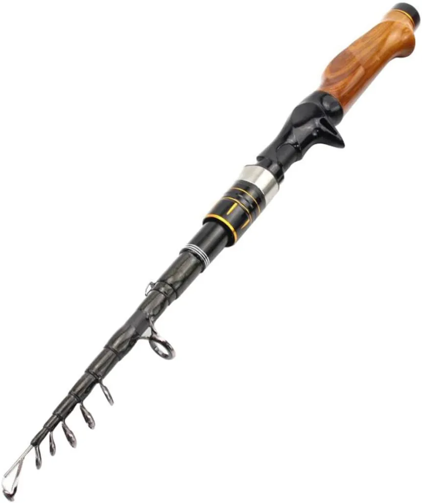 Telescopic Fishing Rod Carbon Casting Rod Carbon Fiber Portable Telescopic Fishing Pole 2.7m