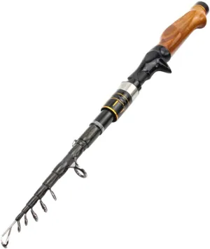 Telescopic Fishing Rod Carbon Casting Rod Carbon Fiber Portable Telescopic Fishing Pole 2.7m