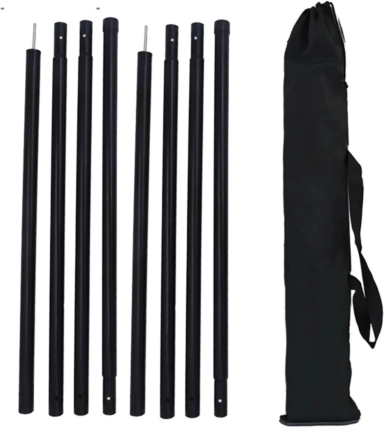Telescopic Tarp Poles，Adjustable Tent Poles 2.4m Tarp Poles 240cm Adjustable Heavy Duty Iron Support Pole Shelter Awning Canopy Rod Camping Equipment Outdoor Accessories Tent Poles