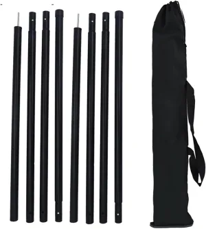 Telescopic Tarp Poles，Adjustable Tent Poles 2.4m Tarp Poles 240cm Adjustable Heavy Duty Iron Support Pole Shelter Awning Canopy Rod Camping Equipment Outdoor Accessories Tent Poles