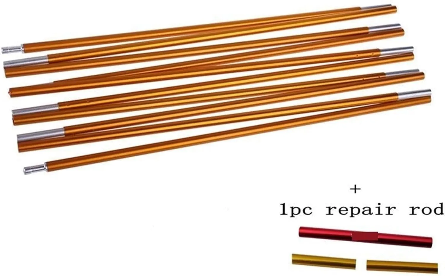 Telescopic Tarp Poles，Adjustable Tent Poles 8.5mm 3.6m 4.05m 4.42m Aluminum Tent Pole Alloy Tent Rod 5-8 Person Tent Accessories Tent Poles(442CM)