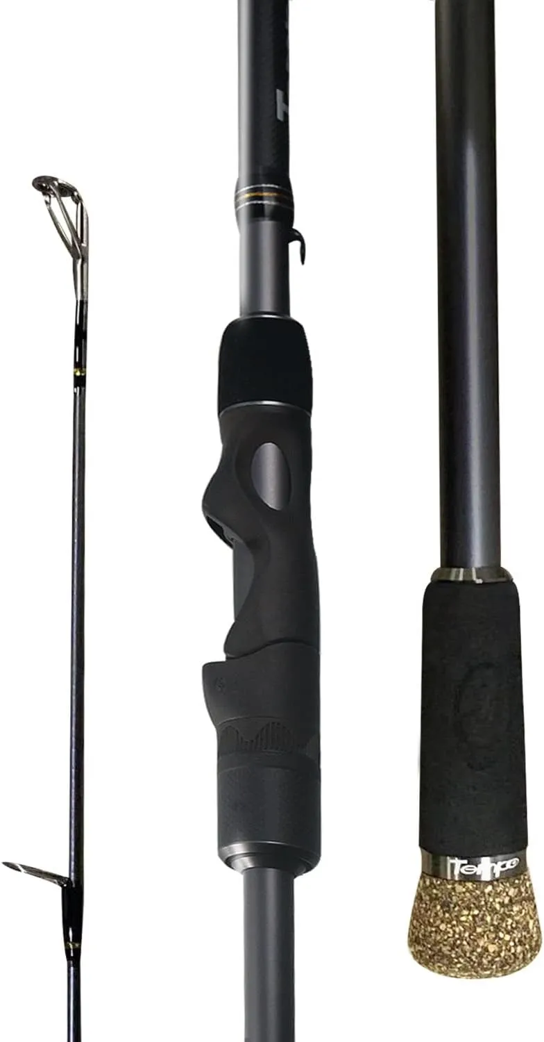 Tempo Sphera 702S-MF Spinning Rod | 7ft 2-Piece MF Action Fishing Rod | 30T Carbon   Fuji Guides | Freshwater Bass Trout Rod