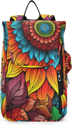 Tennis Bag Tennis Backpack for Women Men, Tennis Bag Holds 2 Rackets, Pickleball Paddles Balls, Badminton Squash, Cute Sunflower (1)