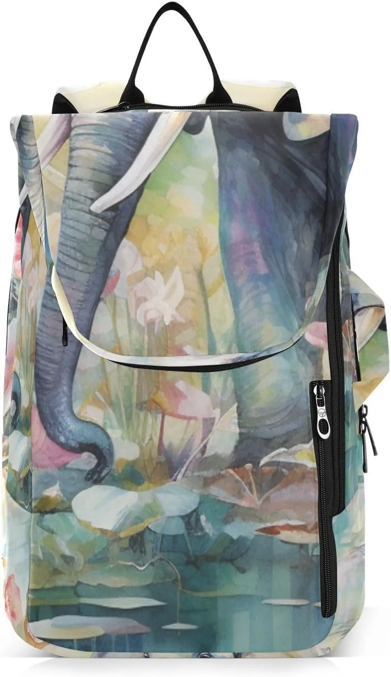Tennis Bag Tennis Backpack for Women Men, Tennis Bag Holds 2 Rackets, Pickleball Paddles Balls, Badminton Squash, Elephant (38)