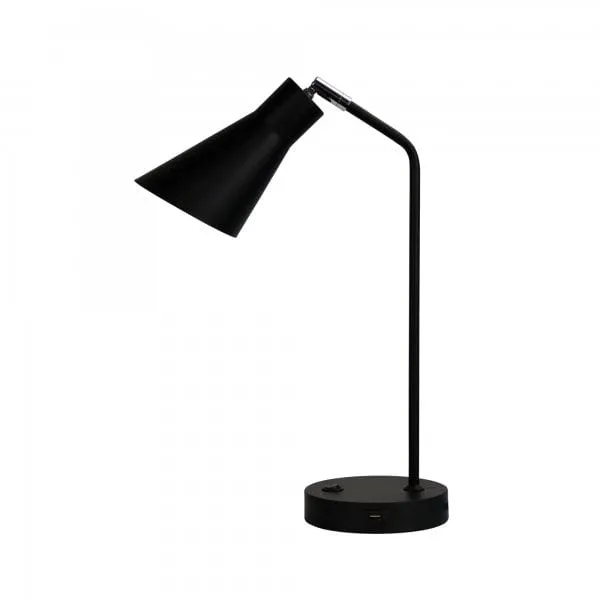 THOR Black Table Lamp with Adjustable Head (1 x E27)