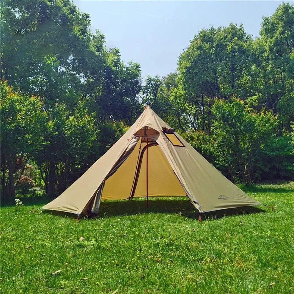 Tipi Hot Tent with Fire Retardant Stove Jack for Flue Pipes, 2~3 Person, Lightweight, Teepee Tents for Family Team Outdoor Backpacking Camping Hiking