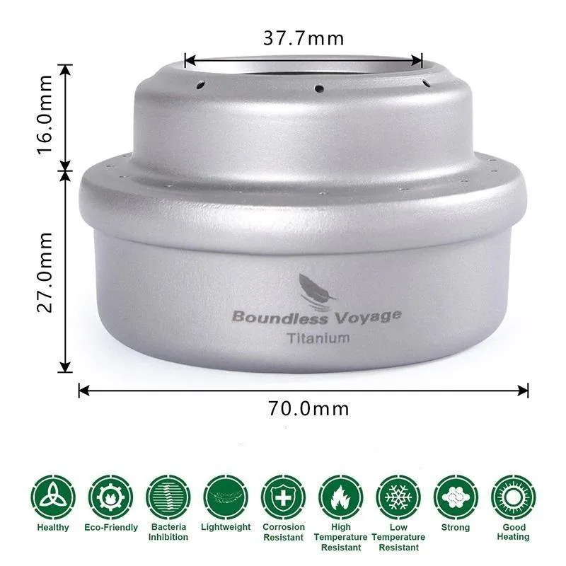 Titanium Alcohol Stove with Bracket