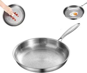 Titanium Hammered Pan Pro, 2025 New Multifunctional Ultra-Durable Scratch-Resistant Non Stick, Even Heating For Cooking