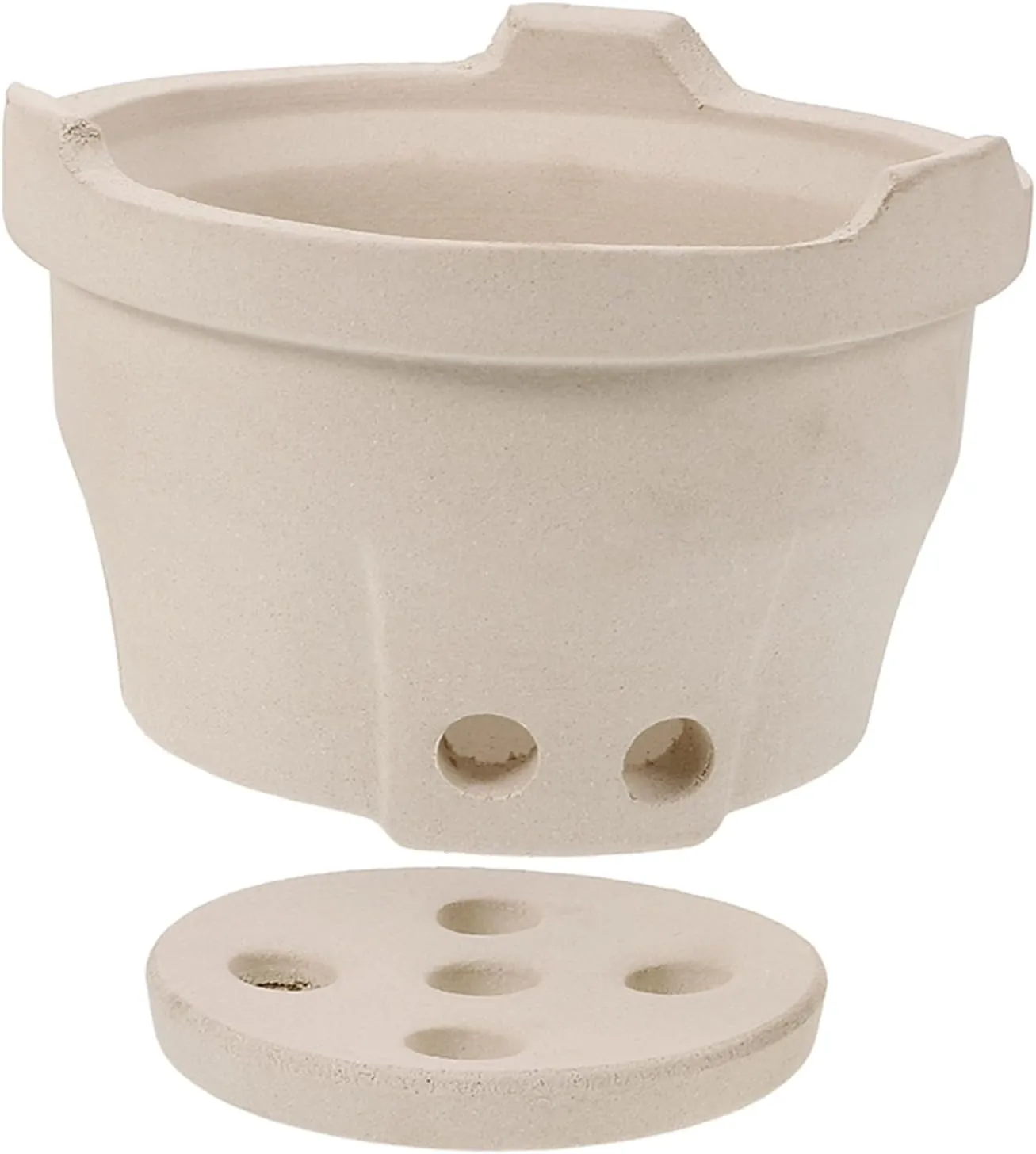 Totority Outdoor Pottery Charcoal Stove Compact Lightweight Grill for Camping Bbq and Picnics Easy Setup Storage Cooking Accessory for Outdoor Use