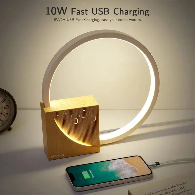 Touch Control Bedside Alarm Clock Light – Elegant & Adjustable Wake-Up Lamp