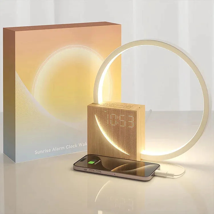 Touch Control Bedside Alarm Clock Light – Elegant & Adjustable Wake-Up Lamp