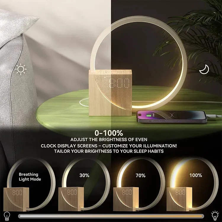 Touch Control Bedside Alarm Clock Light – Elegant & Adjustable Wake-Up Lamp