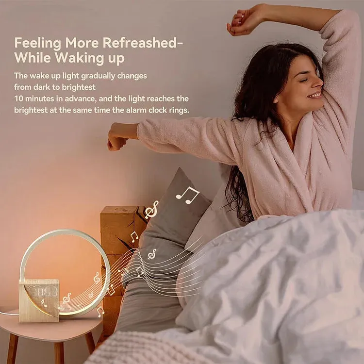 Touch Control Bedside Alarm Clock Light – Elegant & Adjustable Wake-Up Lamp