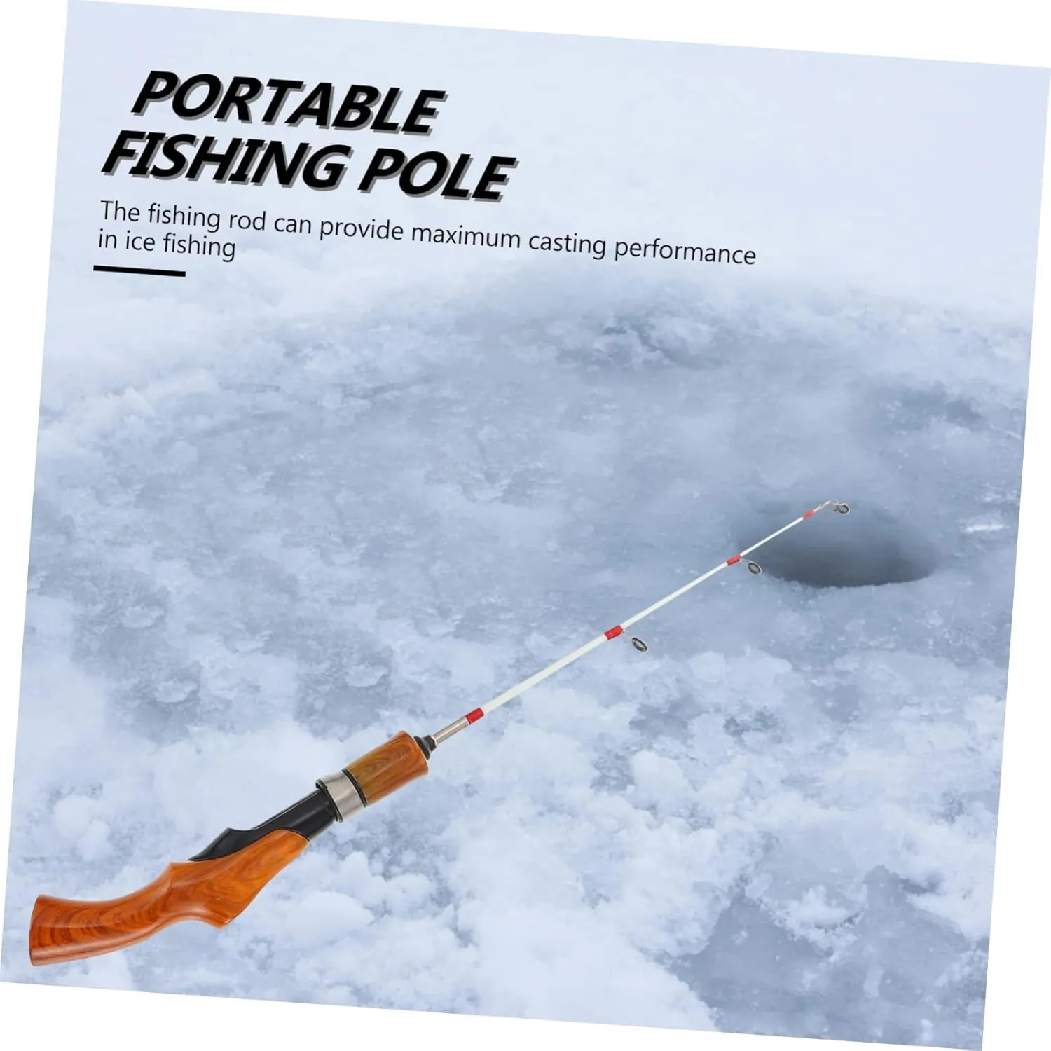 TOYANDONA Ice Fishing Rod Pole Telescoping Telescopic Adjustable Fishing Rod Ice Fishing Tool Short Fishing Rod