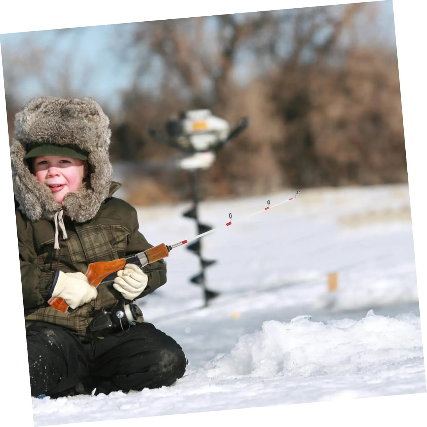 TOYANDONA Ice Fishing Rod Pole Telescoping Telescopic Adjustable Fishing Rod Ice Fishing Tool Short Fishing Rod