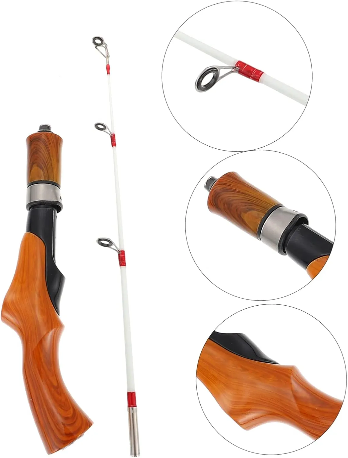 TOYANDONA Ice Fishing Rod Pole Telescoping Telescopic Adjustable Fishing Rod Ice Fishing Tool Short Fishing Rod