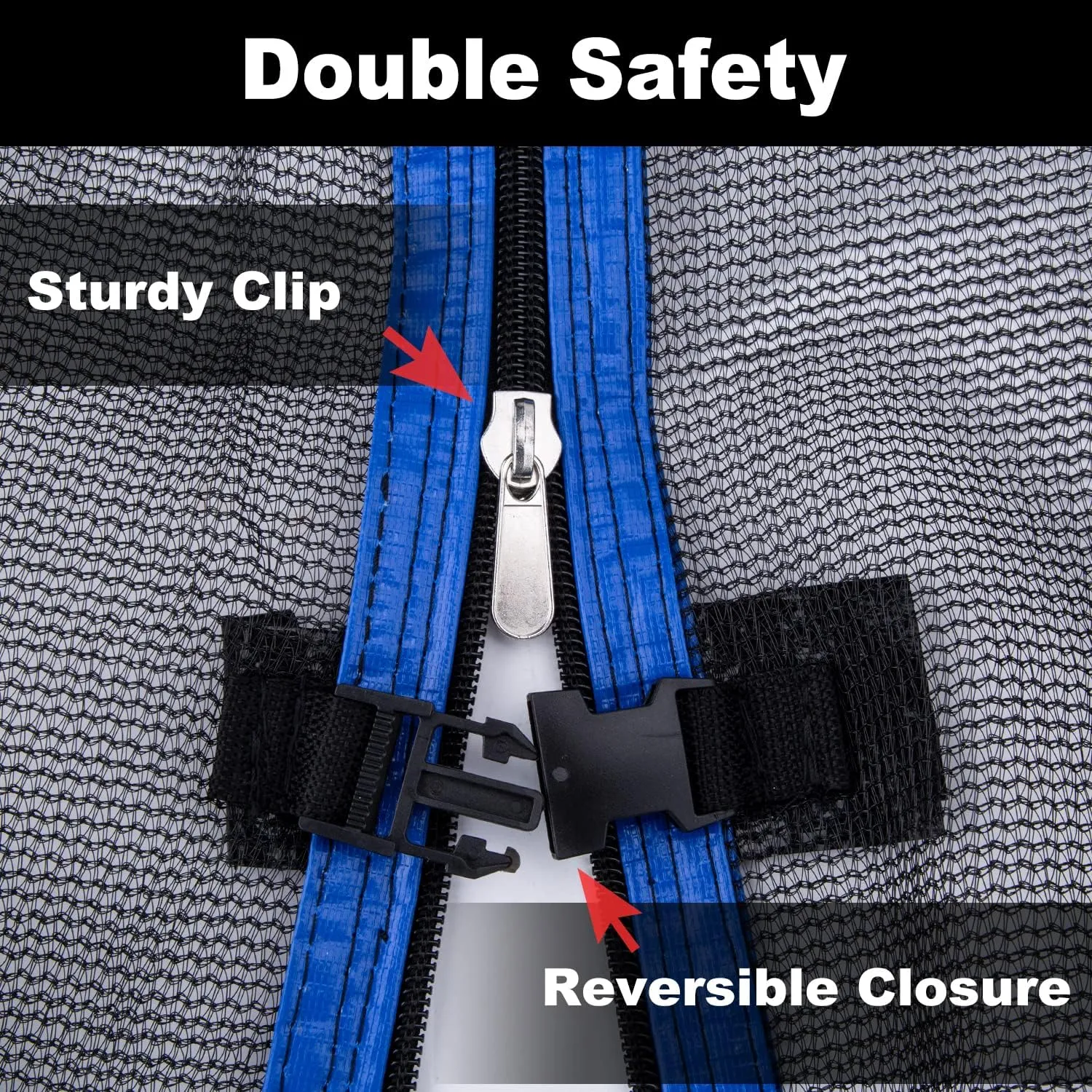 Trampoline Net Replacement for Straight Pole,12ft 13ft 14ft 15ft Round Frame Safety Enclosure Net UV-Resistant Weather-Resistant Breathable Durable Net with Adjustable Straps(Net Only)