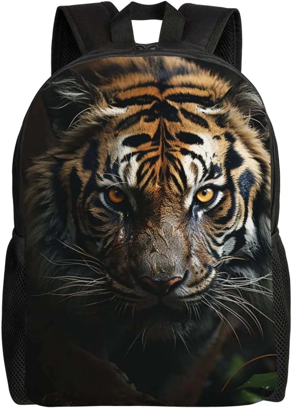 Travel Backpack for Women Men Carry On Backpack Waterproof 15.6inch Laptop Backpack A tiger in the dark