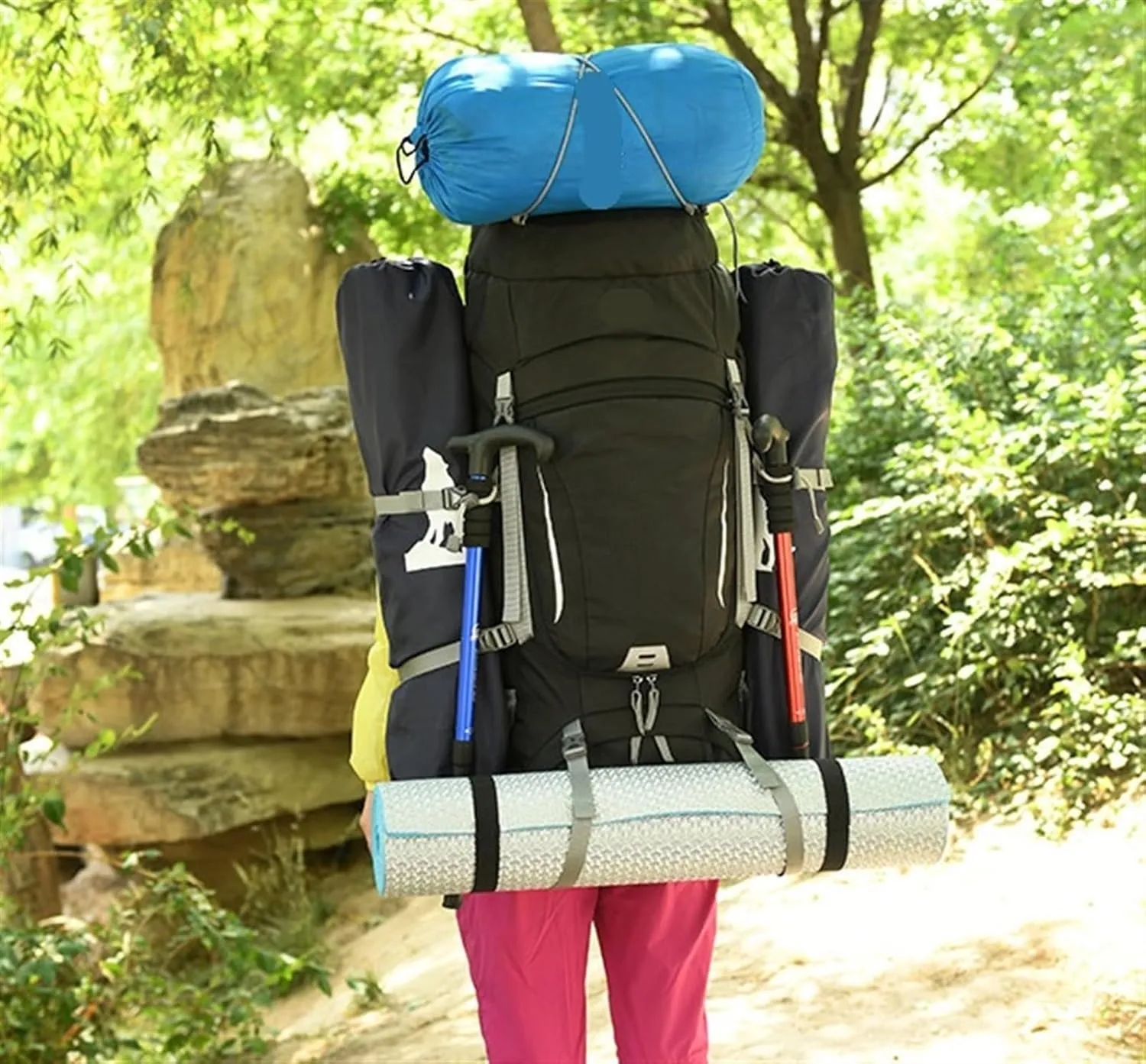 Travel Backpack Rucksack Mountaineering Hiking Backpack Mountaineering Hiking Bag Sports Backpack Hiking Backpack Camping Bag(1)