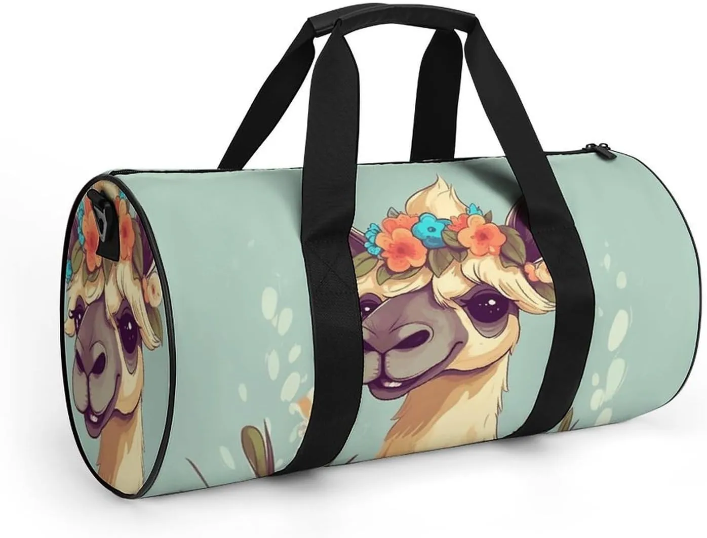 Travel Duffel Bag for Men And Women,Cartoon Camel Flower Waterproof Sports Fitness Bag Portable Travel Duffel Bag