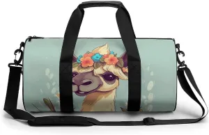 Travel Duffel Bag for Men And Women,Cartoon Camel Flower Waterproof Sports Fitness Bag Portable Travel Duffel Bag