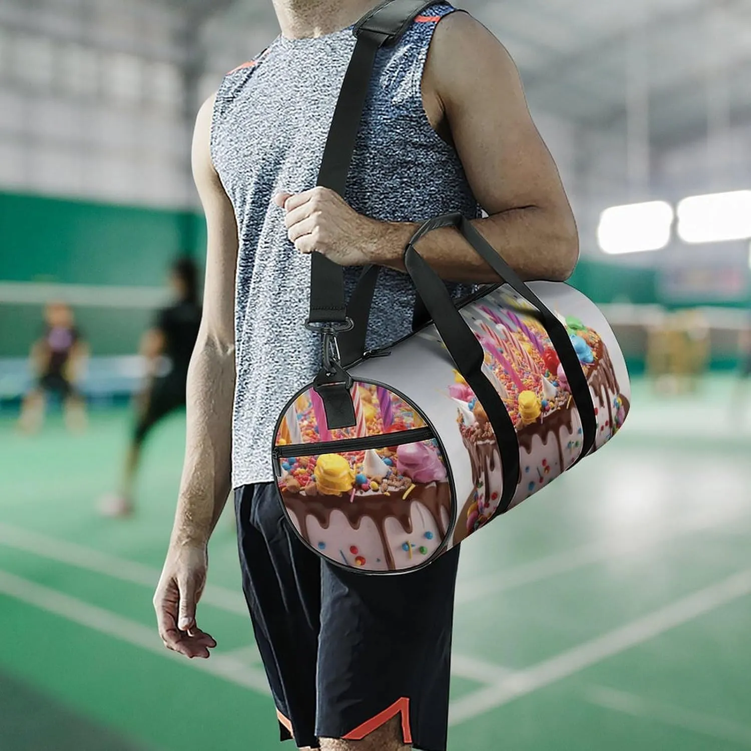 Travel Duffel Bag for Men And Women,Happy Birthday Beautiful Waterproof Sports Fitness Bag Portable Travel Duffel Bag, 17.7in/9in/9in
