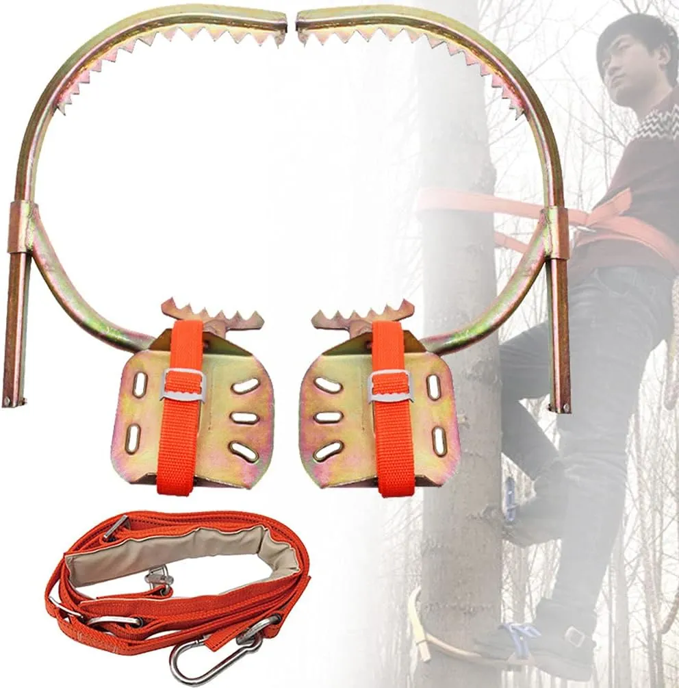 Tree Climbing Gear,Climbing Trees Artifact Electrician Wooden Pole Foot Buckle,for Hunting Observation,Picking Fruit,Coconut,Simple to Use,model600
