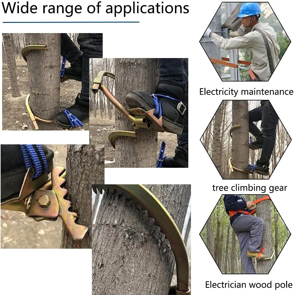 Tree Climbing Gear,Climbing Trees Artifact Electrician Wooden Pole Foot Buckle,for Hunting Observation,Picking Fruit,Coconut,Simple to Use,model600