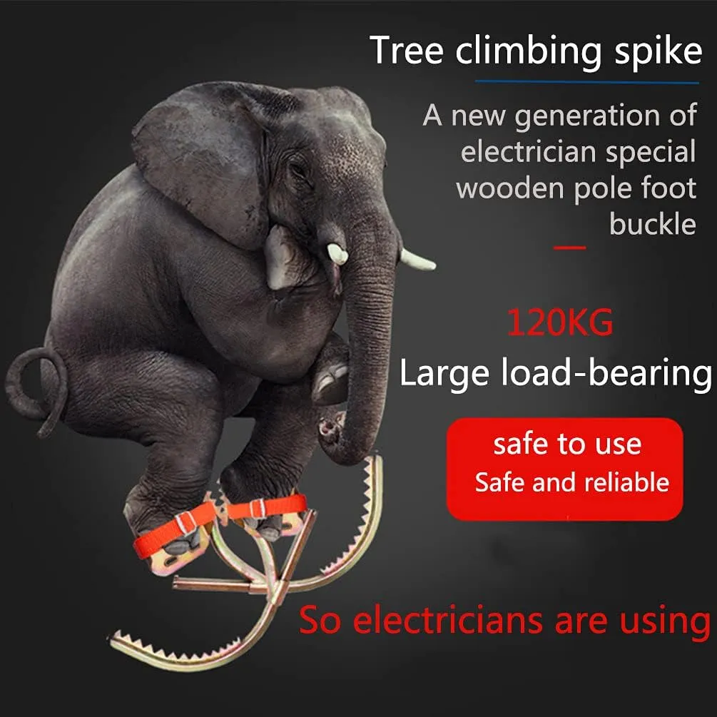 Tree Climbing Gear,Climbing Trees Artifact Electrician Wooden Pole Foot Buckle,for Hunting Observation,Picking Fruit,Coconut,Simple to Use,model600