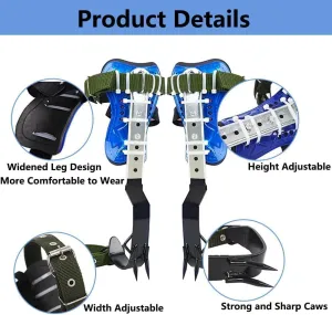 Tree Climbing Spike, Tree Climbing Spike Set 2 Gears Non-Slip Tree Climbing Gear, Tree Climbing Tool Equipment with Gaff Guards for Climbers, Logging, Fruit Picking