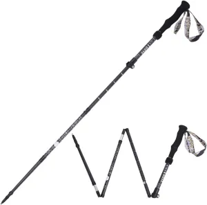 Trekking Poles Collapsible Lightweight Carbon Alloy High Strength Wear Resistance Absorb Mountaineering Equipment Anti-Shock Comfortable with Shock-Absorbent 1PCS Accessories&Carry Bags