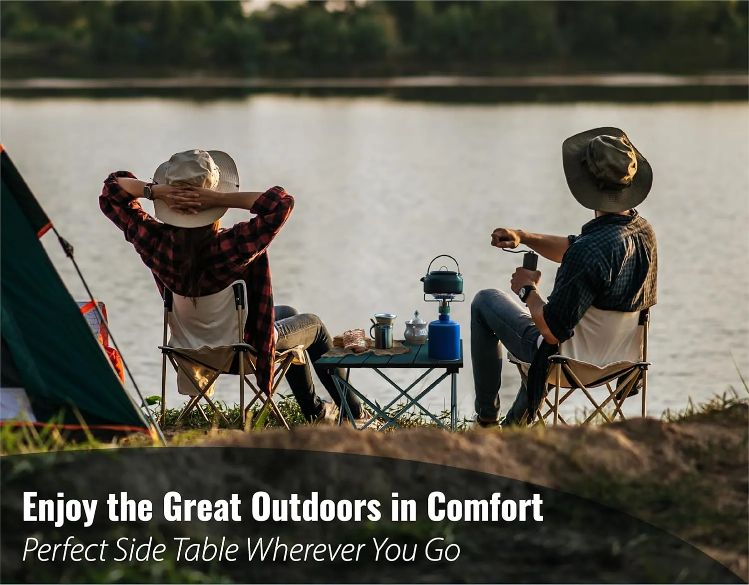 TREKOLOGY TALU Portable Folding Beach Table - Lightweight Travel Camp Table | Small Camping Table for Outdoor Adventures | Foldable, Compact, and Sturdy - Perfect for Camping, Picnic, Beach Trips