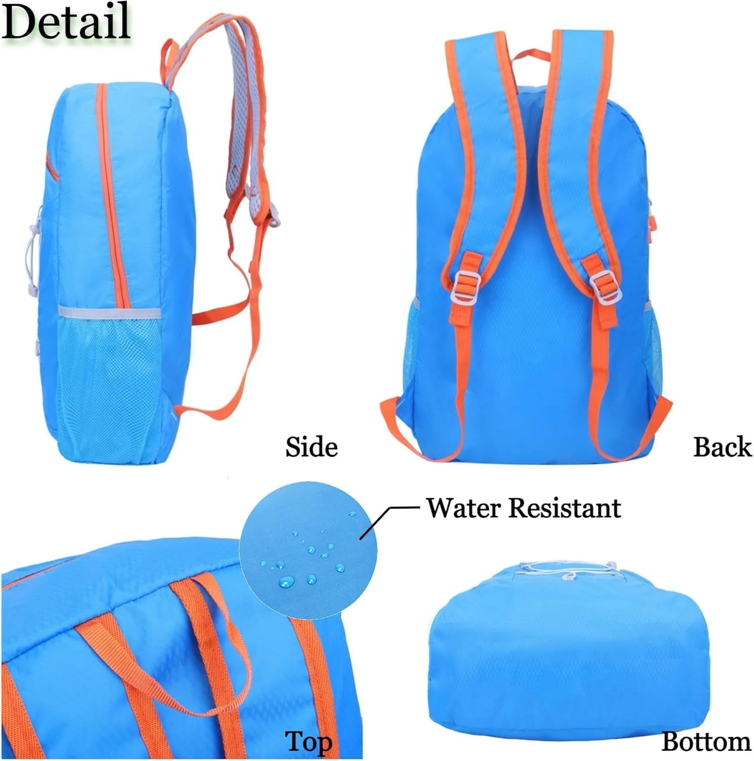 TWO KAT Lightweight Packable Hiking Backpack 20L Bottle Holder, Water Resistant Daypack, Foldable Bags Travel Camping Outdoor (Camouflage)