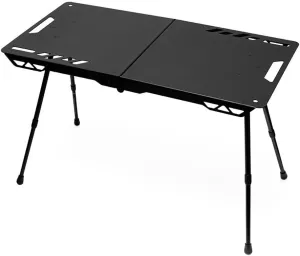 Ultra-Light Folding Camping Table Adjustable Table Outdoor Portable Camping Side Table with Extendable Legs for Barbecue Lightweight Table for Car, Picnic, Traveling