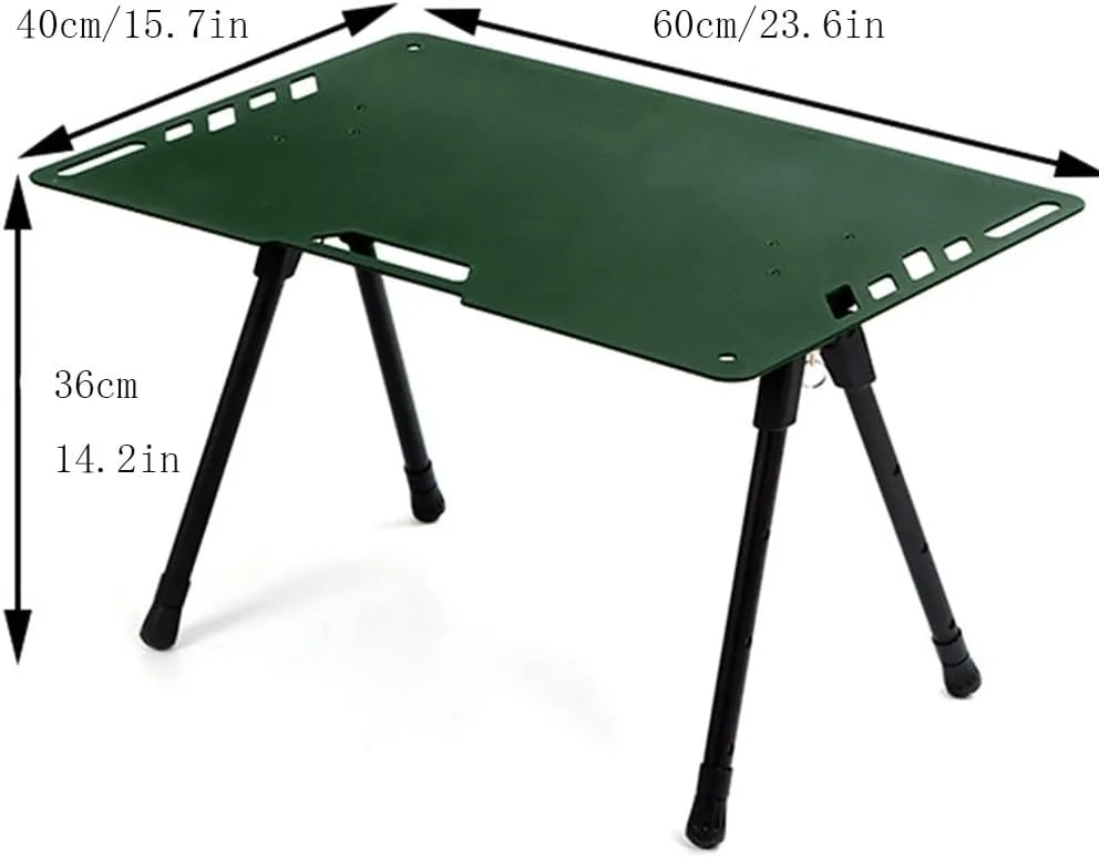 Ultra Lightweight Camping Table with Carry Bag Portable Folding Table Adjustable Legs Aluminum Outdoor Table