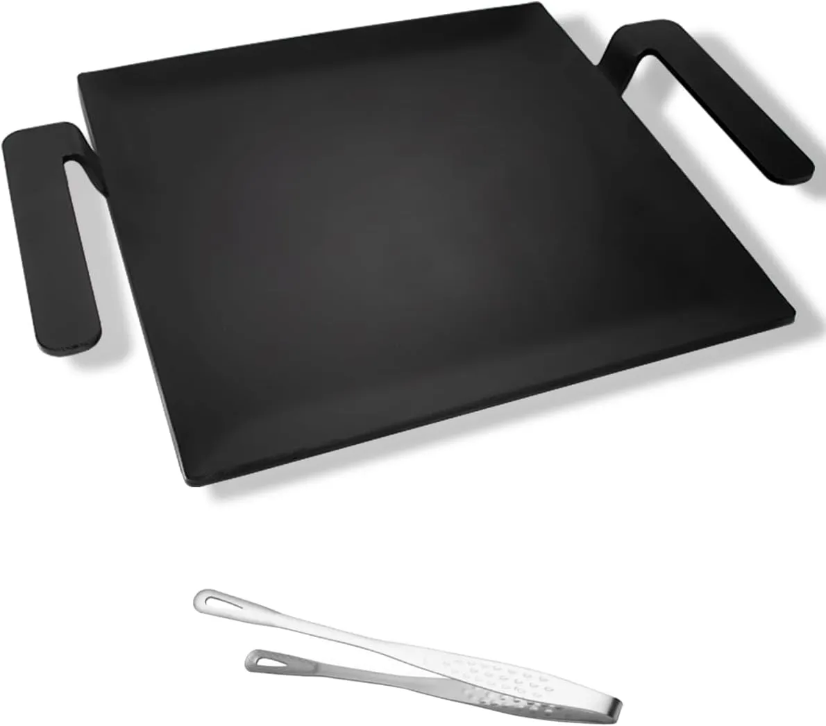 Universal Premium Carbon Steel Griddle, 14'' x 10.5'' Stove Top Griddle Suitable for Gas Stove, Induction and Gas Grills, Cooking with Nonstick Coating, Carbon Steel Flat Top
