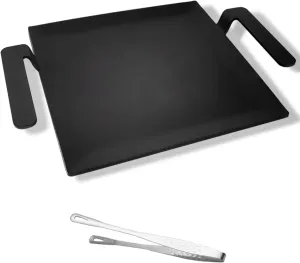 Universal Premium Carbon Steel Griddle, 14'' x 10.5'' Stove Top Griddle Suitable for Gas Stove, Induction and Gas Grills, Cooking with Nonstick Coating, Carbon Steel Flat Top