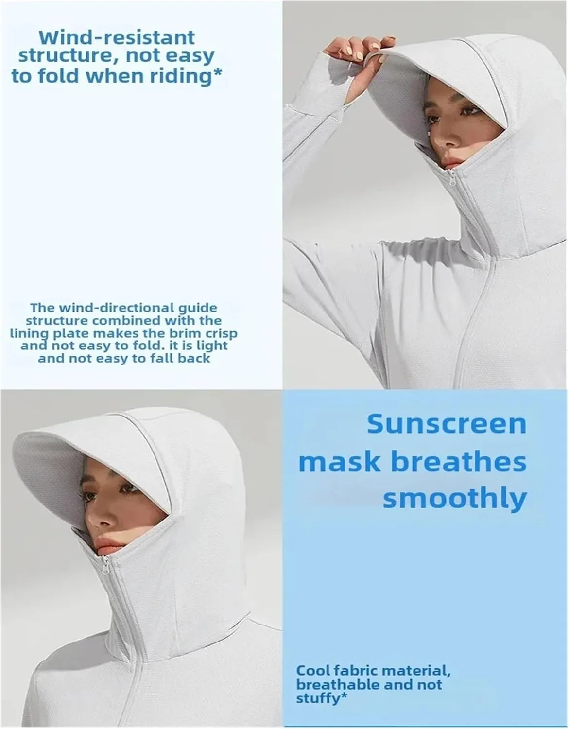 Upf50  Outdoor Ice Silk Sunscreen Clothes Men Women's Summer UV Protection Lightweight Breathable Fishing Sunscreen