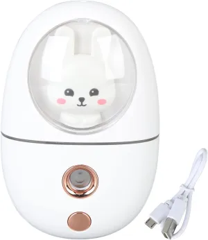USB Facial Mist Sprayer, Portable Face Steamer, Face Humidifier Skin Care for Keeping Your Face Moisturized in Hot Weather Or in Winter (White)