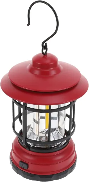 Vaguelly Retro Handheld Led Camping Lamp Portable Hanging Tent Light Multi-Function Emergency Lantern for Outdoor Activities Design for Camping and Home Decor