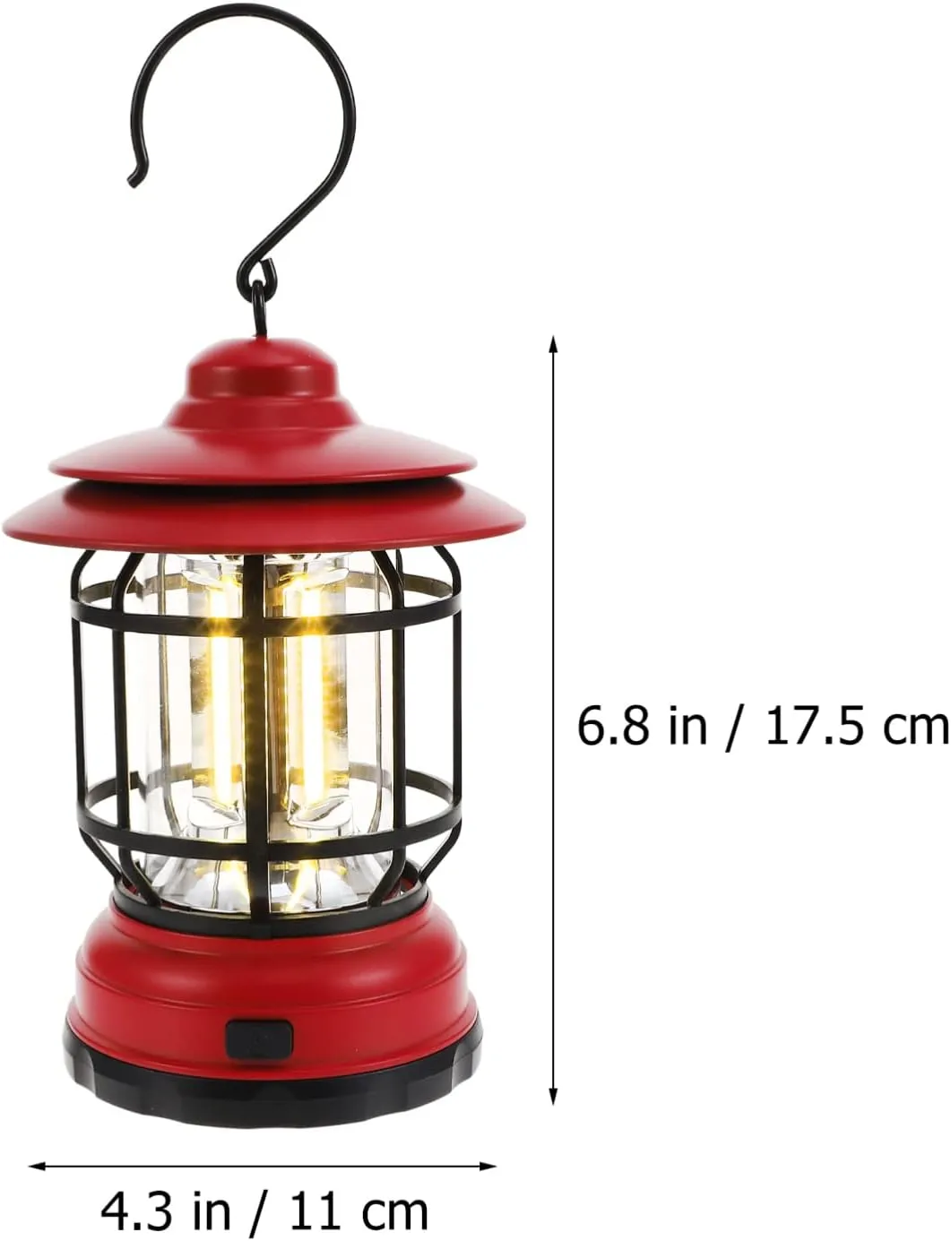 Vaguelly Retro Handheld Led Camping Lamp Portable Hanging Tent Light Multi-Function Emergency Lantern for Outdoor Activities Design for Camping and Home Decor