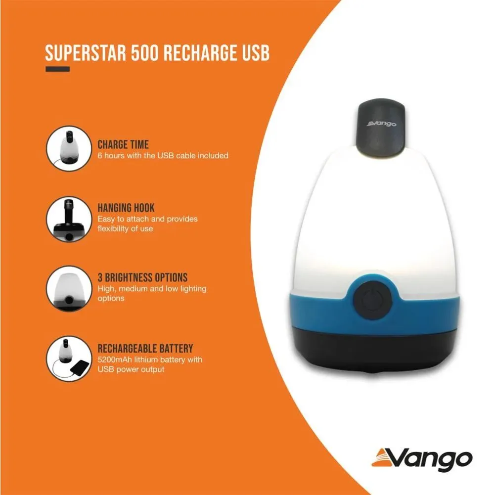 Vango Superstar 500 Recharge USB Lantern (River Light)