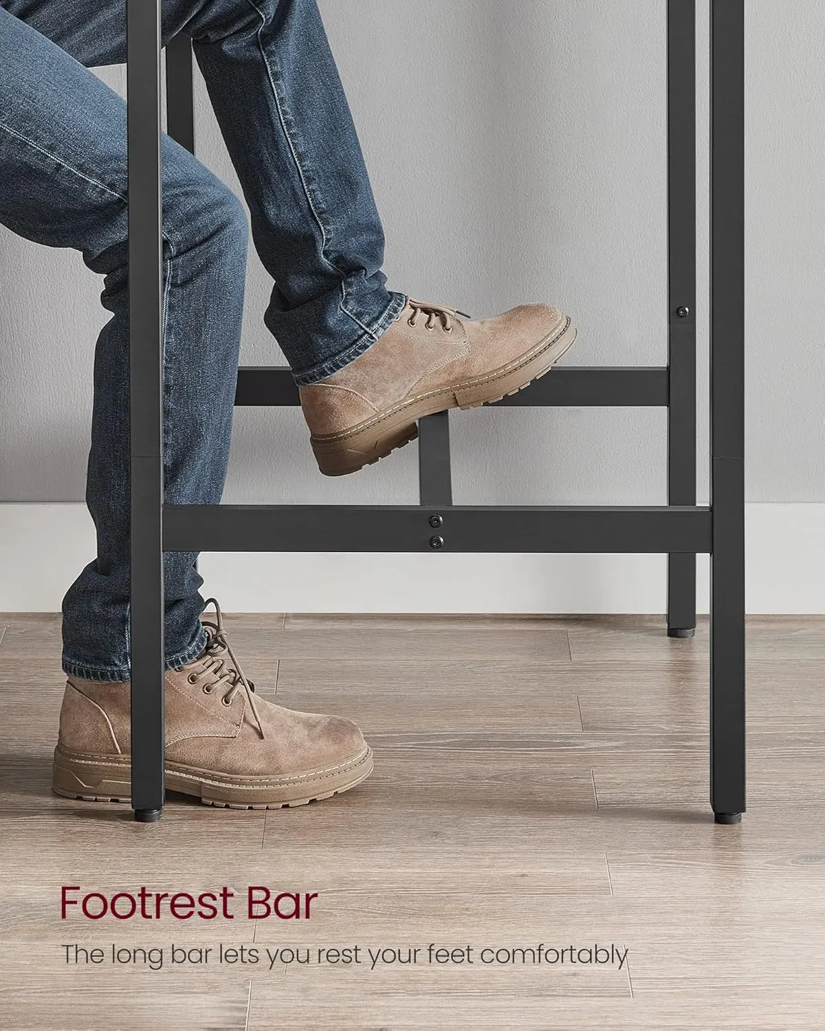 VASAGLE Bar Table, Small Kitchen Dining Table, High Top Pub Table, Bar Height Cocktail Table for Living Room Party, Sturdy Metal, 23.6 x 23.6 x 35.4 Inches for Narrow Spaces, Rustic Brown and Black